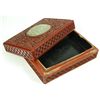 Image 5 : CHINESE CINNABAR & WHITE JADE APPLIQUE BOX