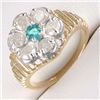 Image 1 : 1.0 Ctw. Diamond &  Emerald Ring In 10ky Gold