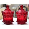Image 1 : Fostoria Coin Dot Glass Footed Jars - Set