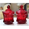 Image 3 : Fostoria Coin Dot Glass Footed Jars - Set