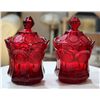 Image 5 : Fostoria Coin Dot Glass Footed Jars - Set