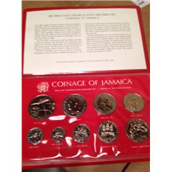 JAMAICA 1974 8 COIN SPECIMEN SET IN ORIGINAL CASE