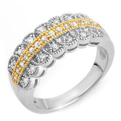 Natural 0.50 ctw Diamond Bridal Ring 10K Multi tone Gold