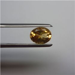 Loose Natural Citrine Oval 9mm x 7mm LIGHT ORANGE color tone