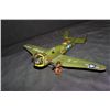 Image 3 : TIN ARMY PLANE BY MARX -  13" LONG - 18" WING SPAN