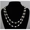 Image 1 : 438.08CTW 46" WHITE-BLACK LONGSTRAND FRESHWATER PEARL N