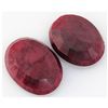 Image 2 : 178.40ctw Ruby Oval Cut Loose Gemstone lot of 2