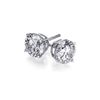 Image 1 : 3.00 ctw Round cut Diamond Stud Earrings I-J, SI2