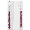 Image 1 : 13.83ct Single Faceted Ruby Silver Hook Earring