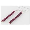 Image 2 : 13.83ct Single Faceted Ruby Silver Hook Earring