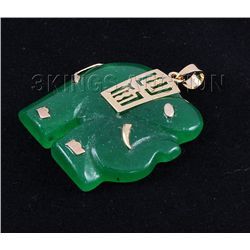 Genuine 26.88ctw Elephant Jade Pendant