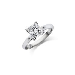 0.60 ct Princess cut Diamond Solitaire Ring, G-H, I