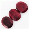 Image 2 : 116.81ctw Ruby Oval Cut Loose Gemstone lot of 3