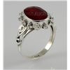 Image 1 : 28.40ctw Sterling Silver OvalCut Ruby Beryl Ring