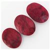Image 1 : 132.34ctw Ruby Oval Cut Loose Gemstone lot of 3