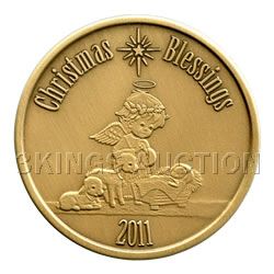 Christmas 2011 Bronze Round X-4 Christmas Blessing (wit