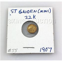 22K Gold (Plated) St. Gauden
