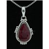 Image 1 : 30.50ctw NaturalRubyBeryl PearStone SilverPendant