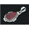 Image 2 : 30.50ctw NaturalRubyBeryl PearStone SilverPendant