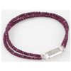 Image 1 : 43.01ct Natural 2 Row Ruby Micro Faceted Bracelet