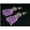 Image 2 : 179.51ctw Victorian Silver Jewelry Dangling Earring