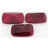 Image 2 : 166.80ctw Ruby Cushion Cut Loose Gemstone Lot of 3