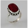 Image 1 : 33.61ctw Sterling Silver OvalCut Ruby Beryl Ring