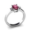 Image 1 : Ruby 1.06 ctw Diamond Ring 14kt White Gold