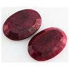 Image 2 : 80.11ctw Ruby Oval Cut Loose Gemstone lot of 2