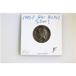 1943-P Silver War Nickel (F) - 3 pcs.