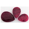 Image 1 : 159.38ctw Ruby Pear Cut Loose Gemstone Lot of 3