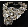 Image 2 : 16" CHOCOLATE FROTH MOTHER OF PEARL NECKLACE METAL LOCK