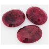 Image 2 : 181.20ctw Ruby Oval Cut Loose Gemstone lot of 3