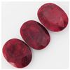 Image 1 : 151.75ctw Ruby Oval Cut Loose Gemstone lot of 3
