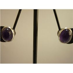 17.50 CTW AMETHYST EARRING .925 STERLING SILVER