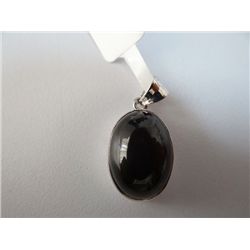 27.25 CTW BLACK STAR PENDANT .925 STERLING SILVER