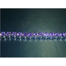NATURAL 84.75 CTW AMETHYST BRACELET .925 STERLING SILVE