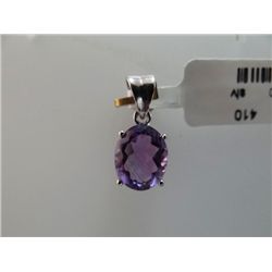7.25 CTW AMETHYST PENDANT .925 STERLING SILVER