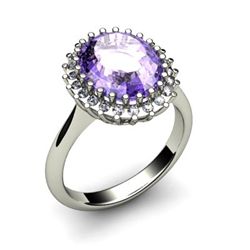 Tanzanite 5.72 ctw & Diamond Ring 14kt W/Y  Gold