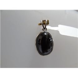 19.25 CTW BLACK STAR PENDANT .925 STERLING SILVER