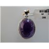 Image 1 : 32.25 CTW AMETHYST PENDANT .925 STERLING SILVER