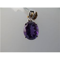 10.75 CTW AMETHYST PENDANT .925 STERLING SILVER