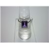 Image 1 : NATURAL 12.00 CTW AMEHYEST AND DIAMOND RING .925 STERLI
