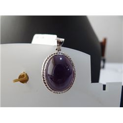 33.50 CTW AMETHYST PENDANT .925 STERLING SILVER