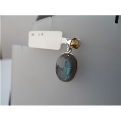 17.50 CTW LABARODITE PENDANT .925 STERLING SILVER