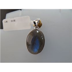 24.25 CTW LABARODITE PENDANT .925 STERLING SILVER