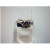 Image 1 : NATURAL 12.50 CTW SAPPHIRE RING .925 STERLING SILVER
