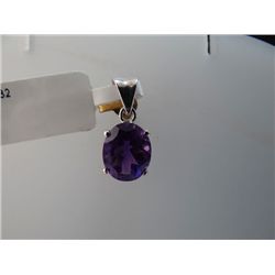 7.75 CTW AMETHYST PENDANT .925 STERLING SILVER