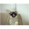 Image 1 : NATURAL 21.00 CTW AMETHYST RING .925 STERLING SILVER