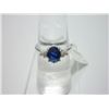 Image 1 : NATURAL 14.75 CTW SAPPHIRE AND DIAMOND RING .925 STERLI
